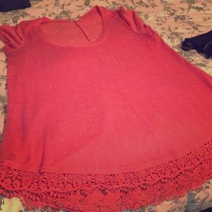 Pink scoop neck shirt